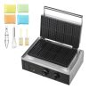 Commercial Waffle Maker, 10PCS Rectangle Waffle Baker Machine, 1550W Non-Stick Stainless Steel Belgian Waffle Iron with Temp and Time Control, Handle