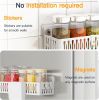 4 Pack Large Magnetic Spice Rack for Refrigerator, Spice Rack Organizer