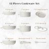 12 POTS and pans set, non-stick kitchen cookware set