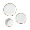 Dinnerware Set, Service for 6 (18 PCS), Round Plates and Bowls Sets, Scratch Resistant Ceramic Dinner Ware