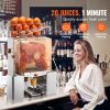 Commercial Orange Juicer Machine, 120W Automatic Juice Extractor, Stainless Steel Orange Squeezer for 20 Oranges Per Minute, with Pull-Out Filter Box