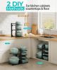 6-Tier Pots and Pans Organizer under Cabinet, Kitchen Cabinet Organizers and Storage, Heavy Duty Pots and Pan Storage Rack Organizer inside Cabinet