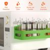 4 Pack Strong Magnetic Spice Rack for Refrigerator, Multipurpose Magnetic Shelf for Fridge with 4 Hooks for kitchen and Bathroom Organization, Green