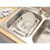 Expandable Dish Rack with Utensil Holder for Kitchen Countertop, White