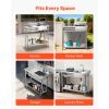 Stainless Steel Utility Sink, Free Standing Single Bowl Commercial Kitchen Sink with Faucet, 39.4 x 19.7 x 37 in
