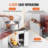 Commercial Orange Juicer Machine, 120W Automatic Feeding Juice Extractor, Stainless Steel Juice Extractor for 25 Oranges Per Minute