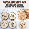 Jaysuing Combustion Marker, Wood Branded Coasters Cutting Board Handmade Diy Design Burning Pyrography Pen