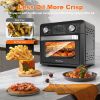 11QT Compact Air Fryer Toaster Oven, 1000W Convection Countertop Oven with Reference Menus, 2-Slice Toaster, Adjustable Time & Temperature