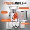Commercial Orange Juicer Machine, 120W Automatic Feeding Juice Extractor, Stainless Steel Juice Extractor for 25 Oranges Per Minute