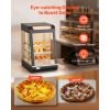 3-Tier Commercial Food Warmer Display, 800W Food Display Warmer with LED Light, Top Storage and Adjustable Shelves, 86-185 Fahrenheit Steam Heating