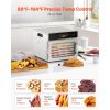 Food Dehydrator Machine, 6 Stainless Steel Trays, 400W Electric Food Dryer with Adjustable Temperature & 24-Hour Timer, Freeze Dryer for Jerky, Meat