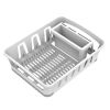 Expandable Dish Rack with Utensil Holder for Kitchen Countertop, White