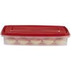 4 Pack Egg Keeper Food Storage Container, Clear/Red, 1 Count