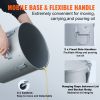 Fryer Grease Bucket, 10 Gal Oil Disposal Caddy with Caster Base, Carbon Steel Rust-Proof Coating, Oil Transport Container with Lid, Lock Clips