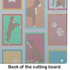 NEW Lots of Flashy Fawn Boxer Glass Cutting Board Decorative Tempered Glass Kitchen Cutting and Serving Board Large Size Chopping Board
