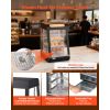 3-Tier Commercial Food Warmer Display, 800W Food Display Warmer with LED Light, Top Storage and Adjustable Shelves, 86-185 Fahrenheit Steam Heating