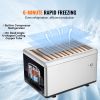 Fried Ice Cream Roll Machine, 12.6" x 8.5" Stir-Fried Ice Cream Pan, Stainless Steel Rolled Ice Cream Maker with Compressor and 2 Scrapers