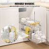 12"Wx21"Dx15"H Pull Out Cabinet Organizer, Heavy Duty Slide Out Pantry Shelves, Steel Roll Out Drawers, Sliding Drawer Storage for Home Under Sink