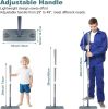 Flat Mop with 3 Pads, Microfiber Mops for Floor Cleaning Adjustable Handle 29-49, Dust Mop for Hardwood Floors