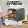 12-IN-1 Air Fryer Toaster Oven, 25L Convection Oven, 1700W Stainless Steel Toaster Ovens Countertop Combo with Grill, Pizza Pan, Gloves
