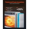 Electric Hot Box Food Warmer, 4-Tier Commercial Warming Cabinet with Water Tray, Double-Door and Adjustable Shelves