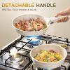 20 Piece Pots and Pans Set Non Stick, Cookware Set with Detachable Handle, Oven Safe, Induction Ready