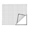 Magnetic Window Screen, 58.27 x 39.17 inch PVC and Fiberglass Mesh, White Frames with Black Magnetic Strip and Wind Clips