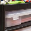 5 Drawers Scrapbook Plastic Rolling Storage Cart with Organizer Top with Casters,Black