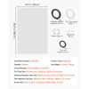 Magnetic Window Screen, 58.27 x 39.17 inch PVC and Fiberglass Mesh, White Frames with Black Magnetic Strip and Wind Clips