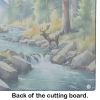 Mountain Stream Glass Cutting Board Decorative Tempered Glass Kitchen Cutting and Serving Board Large Size Chopping Board