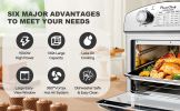Stainless Steel 12-Liter Air Fryer, Dual Knob Control, 450°F Temperature Range, 60-Min Timer, Presets for French Fries, Pizza, Chicken, Fish