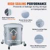 Fryer Grease Bucket, 10 Gal Oil Disposal Caddy with Caster Base, Carbon Steel Rust-Proof Coating, Oil Transport Container with Lid, Lock Clips