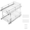 12"Wx21"Dx15"H Pull Out Cabinet Organizer, Heavy Duty Slide Out Pantry Shelves, Steel Roll Out Drawers, Sliding Drawer Storage for Home Under Sink