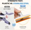 12 Pack Stainless Steel Chip Bag Clips Covered with Silicone - NO More Sharp Edges - Color Coded for Food Bags - Air Tight Seal