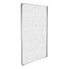 Magnetic Window Screen, 58.27 x 39.17 inch PVC and Fiberglass Mesh, White Frames with Black Magnetic Strip and Wind Clips