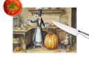 NEW Italian Greyhound Fall Kitchen Pumpkins Glass Cutting Board Decorative Tempered Glass Kitchen Cutting and Serving Board Large Size Chopping Board