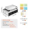 Commercial Waffle Maker, 10PCS Rectangle Waffle Baker Machine, 1550W Non-Stick Stainless Steel Belgian Waffle Iron with Temp and Time Control, Handle