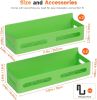 4 Pack Strong Magnetic Spice Rack for Refrigerator, Multipurpose Magnetic Shelf for Fridge with 4 Hooks for kitchen and Bathroom Organization, Green