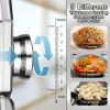 3 in 1 Pasta Maker Machine - 9 Adjustable Thickness Settings Aluminum Alloy Pasta Roller & 2 Width Cutters for Fresh Spaghetti, Fettuccini, Lasagna