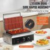 Commercial Waffle Maker, 10PCS Rectangle Waffle Baker Machine, 1550W Non-Stick Stainless Steel Belgian Waffle Iron with Temp and Time Control, Handle