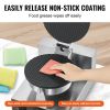 Electric Ice Cream Cone Maker, Commercial 1230W Waffle Cone Machine, Non-Stick Stainless Steel Egg Roll Mold, with Temperature and Time Control