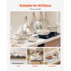 19 Piece Pots and Pans Set Nonstick, Granite Cookware Set, Induction Cookwares, Kitchen RV Cooking Sets with Frying, Sauce, Saute, Tempered Glass Lids