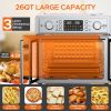 29.5QT French Door Air Fryer Toaster Oven Combo, Countertop Oven with 14 Presets & Digital Control, Stainless Steel Large Toaster Oven for Baking