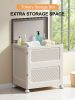 Large Capacity Waterproof Storage Bin with Wheels, Heavy Duty Rolling Storage Container with Lid