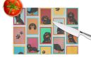 NEW Lots of Black and Tan Cavalier King Charles Spaniel Glass Cutting Board Decorative Tempered Glass Kitchen Cutting and Serving Board Large Size Cho