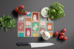 NEW Lots of White Pomeranian Glass Cutting Board Decorative Tempered Glass Kitchen Cutting and Serving Board Large Size Chopping Board