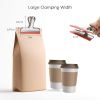 12 Pack Stainless Steel Chip Bag Clips Covered with Silicone - NO More Sharp Edges - Color Coded for Food Bags - Air Tight Seal