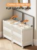 Large Capacity Waterproof Storage Bin with Wheels, Heavy Duty Rolling Storage Container with Lid