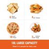 7-IN-1 Air Fryer Toaster Oven, 18L Convection Oven, 1700W Stainless Steel Toaster Ovens Countertop Combo with Grill, Pizza Pan, Gloves, 6 Slices Toast