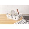 Expandable Dish Rack with Utensil Holder for Kitchen Countertop, White